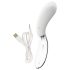 Liaison Curve - punjivi LED vibrator (prozirno-bijeli)