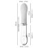 You2toys Liaison LED vibrator - prozirno-bijeli, silikon-staklo
