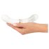 You2toys Liaison LED vibrator - prozirno-bijeli, silikon-staklo