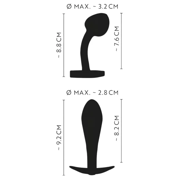 ANOS Metal Rainbow - set analnih čepova od metala - 2 komada