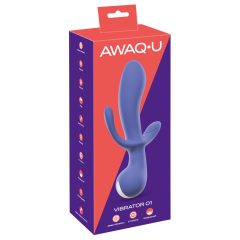 AWAQ.U 1 - punjivi vibrator s 3 zupca (ljubičasti)