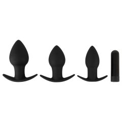   Black Velvet - set bežičnih analnih vibratora - 3 dijela (crni)