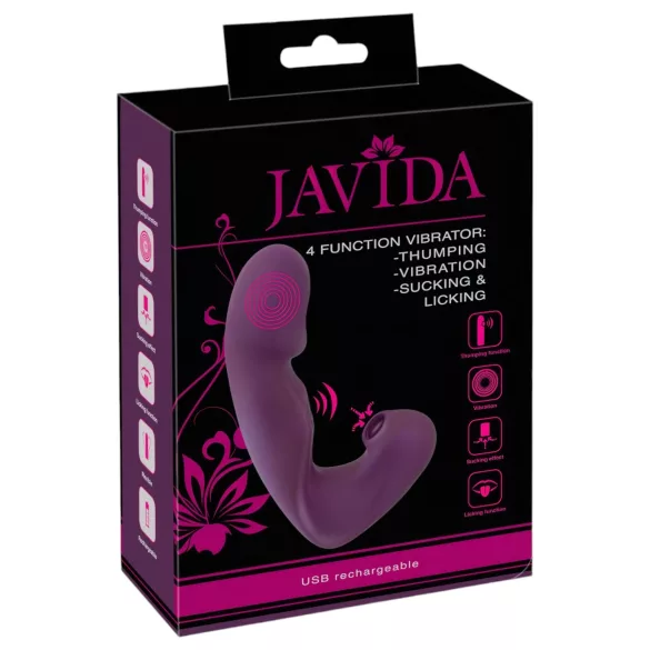 Javida - 4u1 vibrator za klitoralnu stimulaciju (ljubičasti)