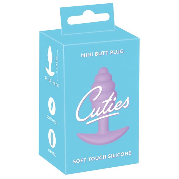 Cuties Mini Butt Plug - silikon analni čep - ljubičasti (2,8cm)
