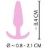 Cuties Mini analni plug - silikonski, ružičasti (2,1 cm)
