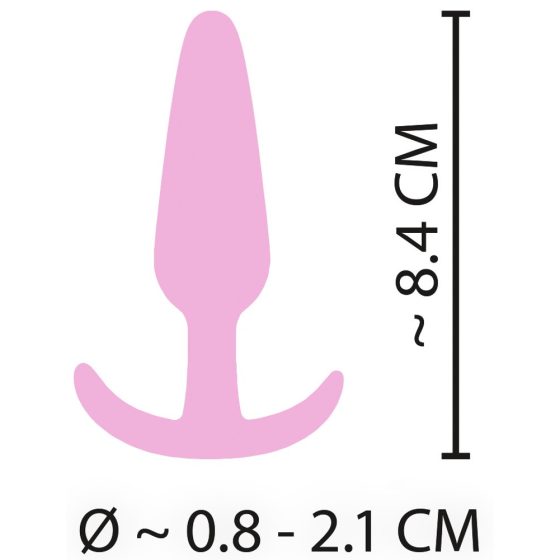 Cuties Mini Butt Plug - silikonski analni dildo - roza (2,1 cm)