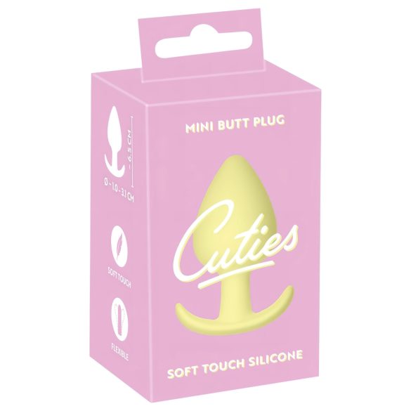 Cuties Mini Butt Plug - silikonski analni čep - žuti (3,1cm)