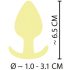 Cuties Mini Butt Plug - silikonski analni čep - žuti (3,1cm)