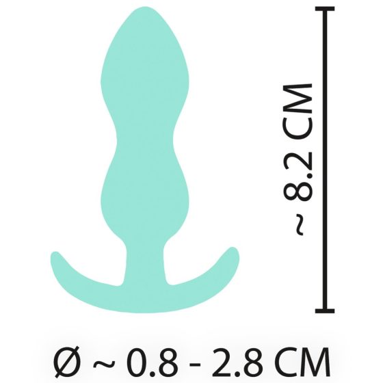 Cuties Mini čep za guzu - silikonski analni dildo - mint (2,3 cm)