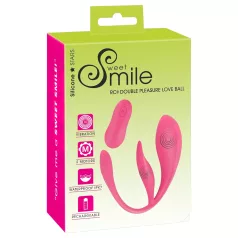   SMILE - prijenosno bežično vibrirajuće jaje s baterijom (roza)
