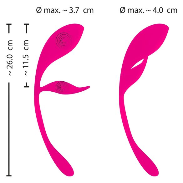 SMILE - vibrirajuće jaje na daljinsko upravljanje - punjivo - roza