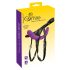 SMILE - dvostruki strap-on s gaćicama (ljubičasto-crni)