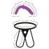 SMILE - dvostruki strap-on s gaćicama (ljubičasto-crni)