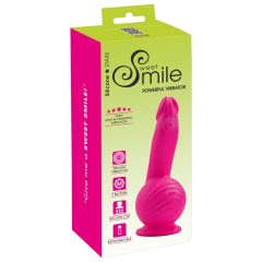   SMILE Snažan - punjivi vibrator s vakuumskom čašom s 2 motora (ružičasti)