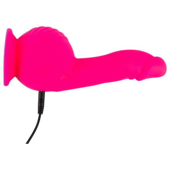 SMILE Powerful - akumulatorski dvosmjerni vibrator s vakuumom (ružičasti)