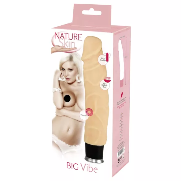 Nature Skin - realistični vibrator (prirodan, 23 cm)
