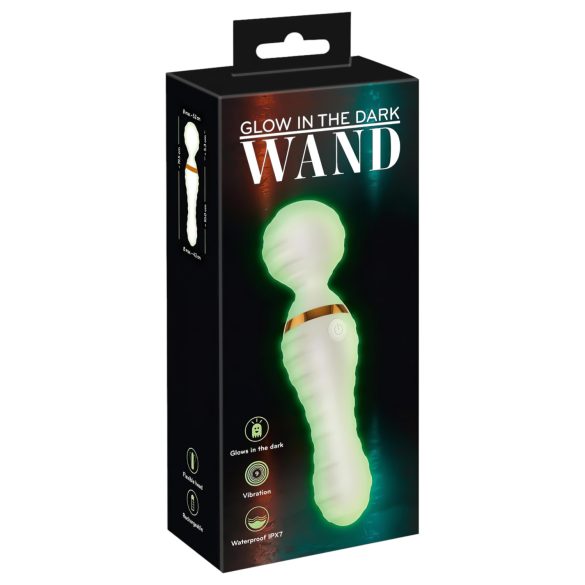 You2Toys Svjetleći masažni vibrator (bijeli)