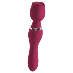   You2Toys Rosenrot - punjivi vibrator za masažu od ružičastih vlakana (crveni)