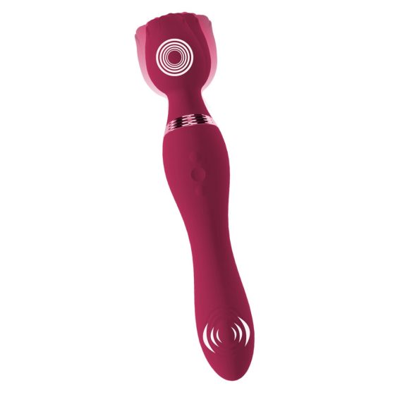 You2Toys Rosenrot - punjivi vibrator za masažu od ružičastih vlakana (crveni)