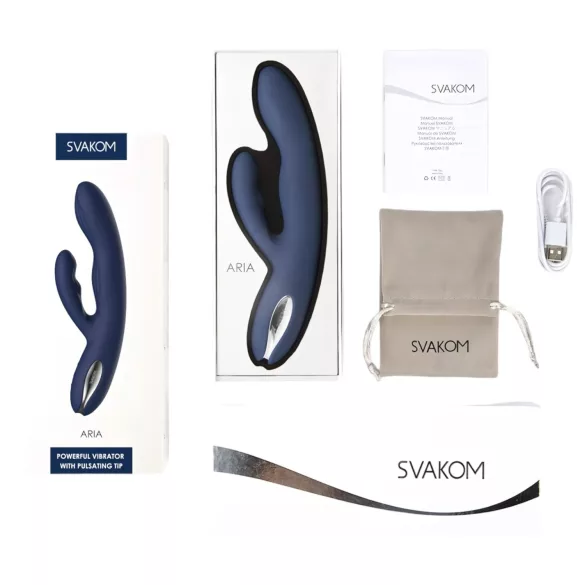 Svakom Aylin - vibrator s pulsirajućom stimulacijom klitorisa - plavi, punjivi