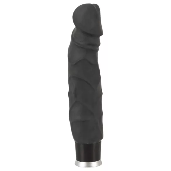 Nature Skin - realistični vibrator (crni, 22 cm)