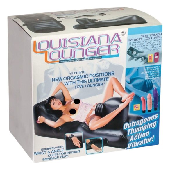 Louisiana Lounger - seks stroj s ugrađenim vibratorom (crna)