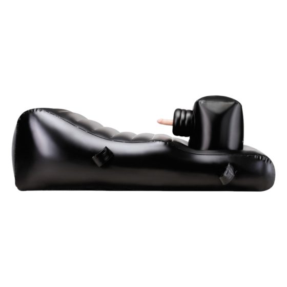 Louisiana Lounger - sex krevet s ugrađenim vibratorom (crni)