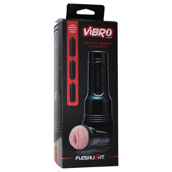 Fleshlight - masturbator vagina s vibro funkcijom - ružičasta