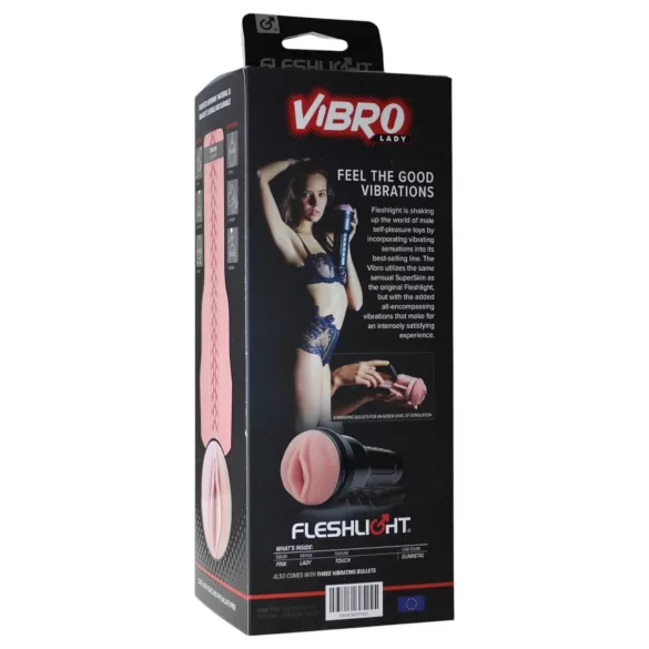 Fleshlight - masturbator vagina s vibro funkcijom - ružičasta