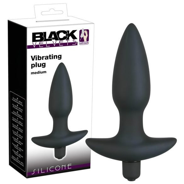 Vibrirajući analni plug Black Velvet - srednji