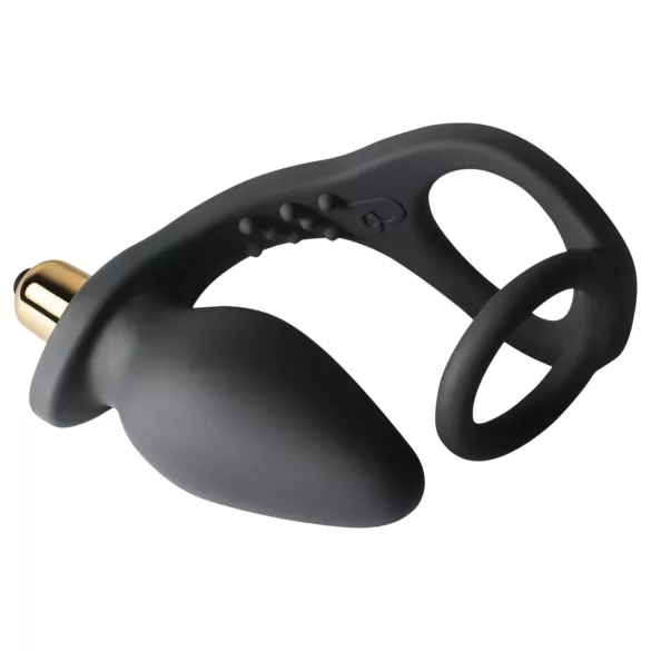 RO-ZEN - dupla penis prsten i analni vibrator - silikon