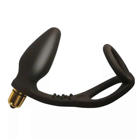 RO-ZEN - dupla penis prsten i analni vibrator - silikon