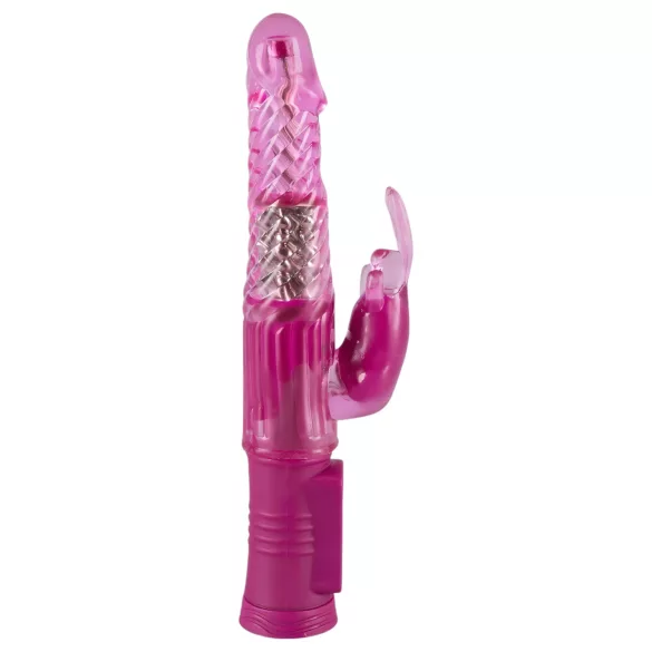 You2Toys - vibrator s kuglicama i zečjim nastavkom - ljubičasta