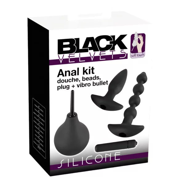 Black Velvets - analni vibrator set - 4 dijela