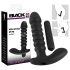 Black Velvet naborani vibrator srednji - crni