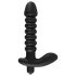 Black Velvet naborani vibrator srednji - crni