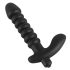 Black Velvet naborani vibrator srednji - crni