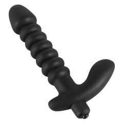 Black Velvet plisirani vibrator - srednji (crni)