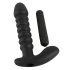 Black Velvet naborani vibrator srednji - crni