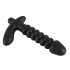 Black Velvet naborani vibrator srednji - crni
