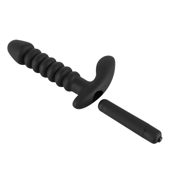 Black Velvets - vibrator s naborima - srednji - crni