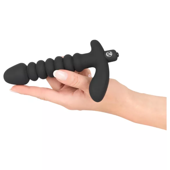 Black Velvets - vibrator s naborima - srednji - crni