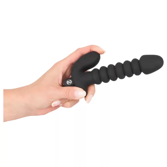 Black Velvets - vibrator s naborima - srednji - crni