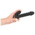 Black Velvet naborani vibrator srednji - crni