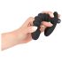 Black Velvet naborani vibrator srednji - crni