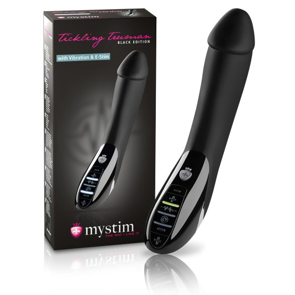 mystim Tickling Truman - elektro stimulirajući vibrator (crni)
