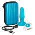 b-Vibe - rotirajući analni vibrator s perlama (tirkizni)