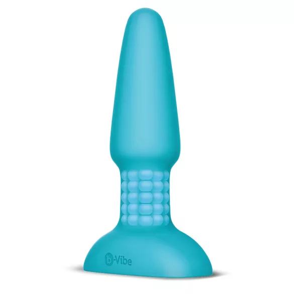 b-Vibe - analni vibrator s rotirajućim kuglicama - punjivi - tirkiz