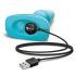 b-Vibe - rotirajući analni vibrator s perlama (tirkizni)