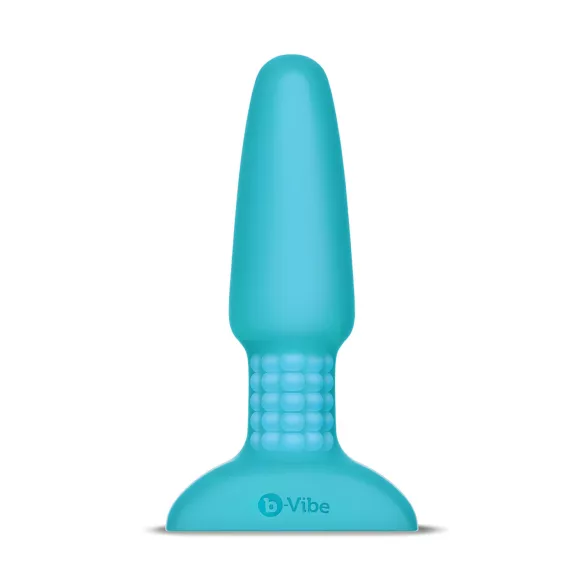 b-Vibe - analni vibrator s rotirajućim kuglicama - punjivi - tirkiz